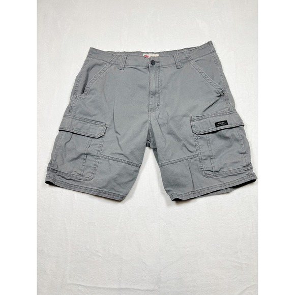 Wrangler Other - Wrangler Relaxed Fit Cargo Shorts Gray 36 Utility Workwear Outdoor